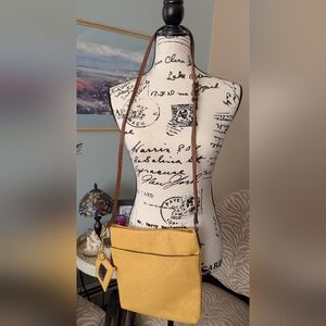 Yellow Leather Crossbody Bag